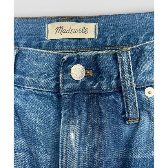 Madewell Perfect Vintage Jeans Womens 32 High‎ Rise Distressed Straight Denim - Picture 5 of 13
